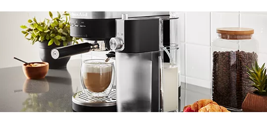Crate&Barrel KitchenAid ® Espresso Machine Matte Milkshake Automatic Milk  Frother Attachment