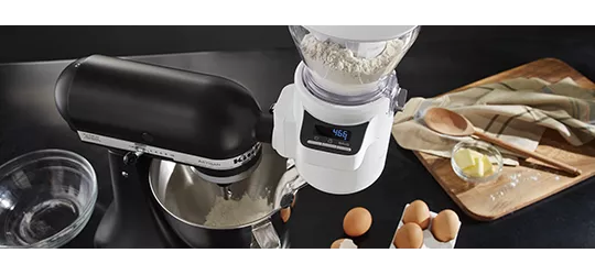 Introducing the New KitchenAid® Sifter + Scale Attachment 