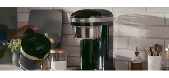 KitchenAid KCM1203OB 12-cup Coffee Maker w/Glass Carafe, Programmable, Onyx  Black