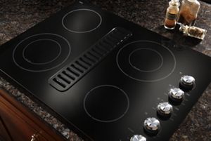 Black 36 Electric Downdraft Cooktop With 5 Elements Kced606gbl