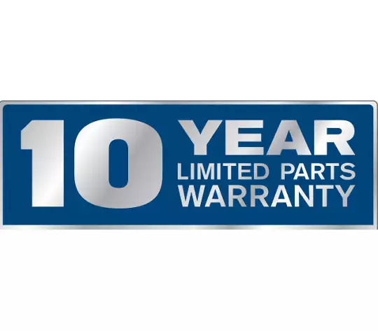 10-year limited parts warranty<sup>1</sup>* on the drive motor and drum  *See product warranty for details.