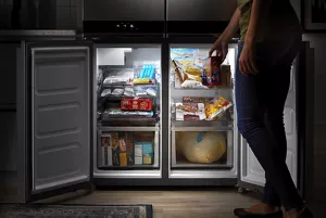 Pull-out freezer shelves