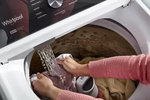 Whirlpool brand top load washer with 2-in-1 Removable Agitator lets people  'do their wash the way they want