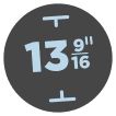 13 9/16"