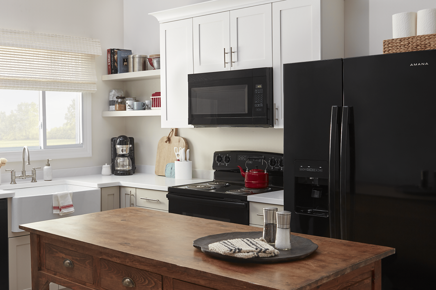  Black Amana® kitchen appliances