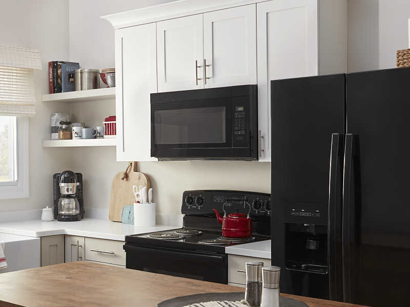Black Amana® kitchen appliances