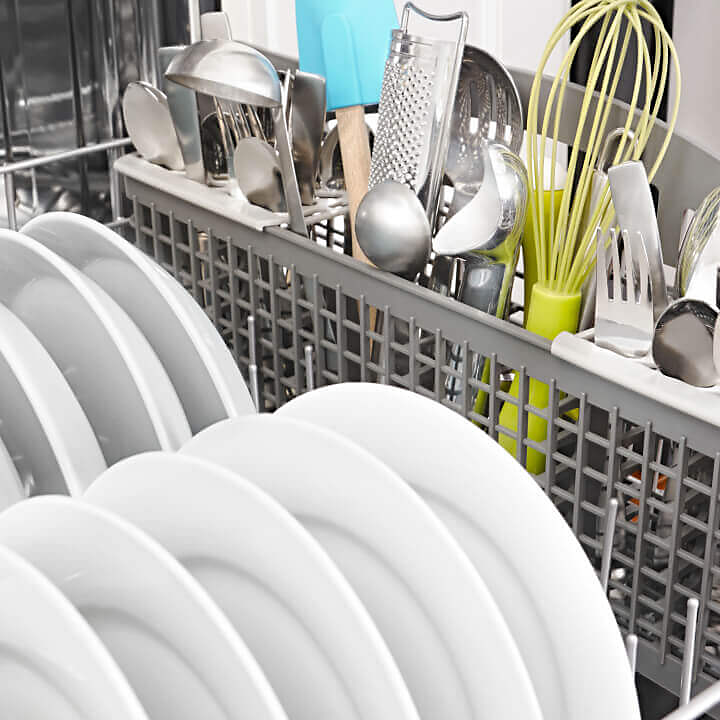 Silverware loaded in Amana® dishwasher