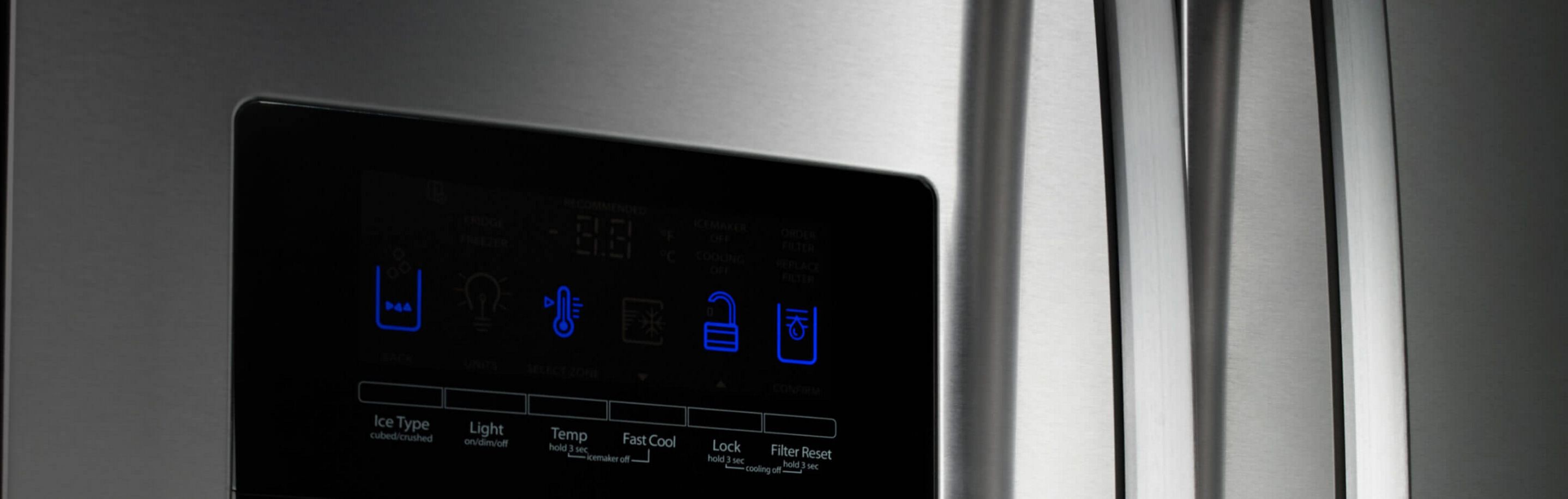 Refrigerator water dispenser panel