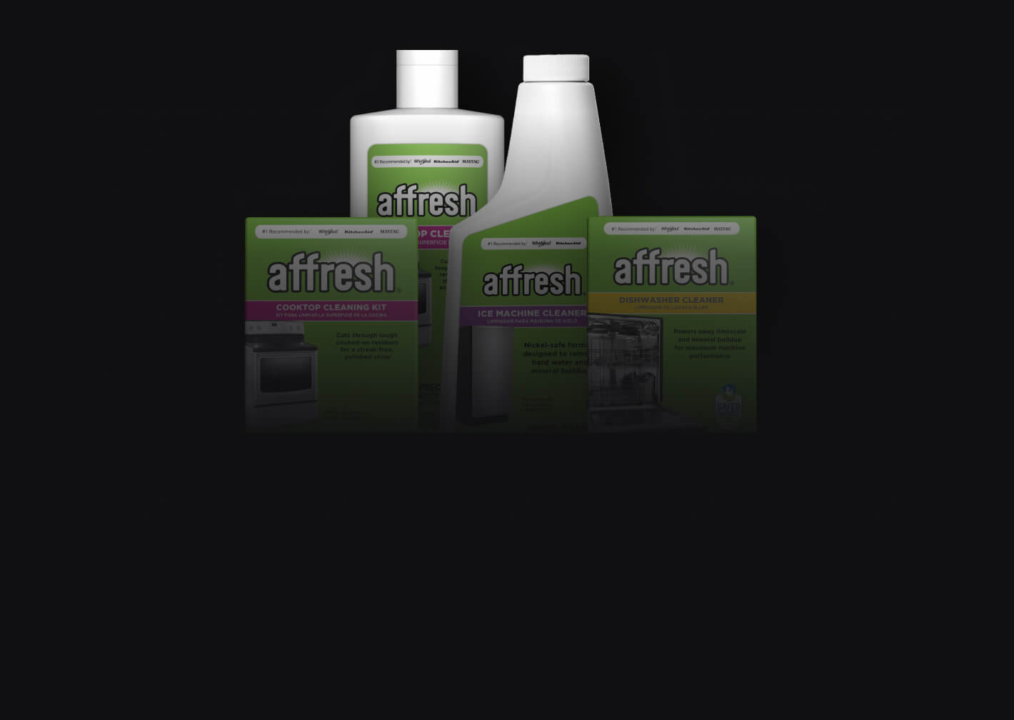 A selection of affresh® cleaners.