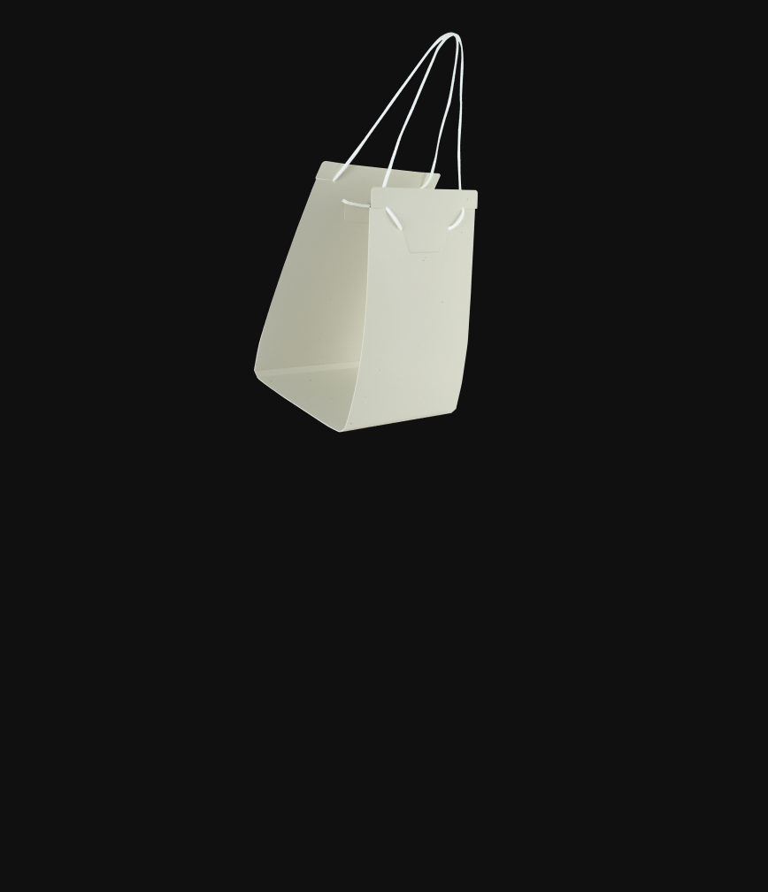 Bag caddy isolated on a black background.