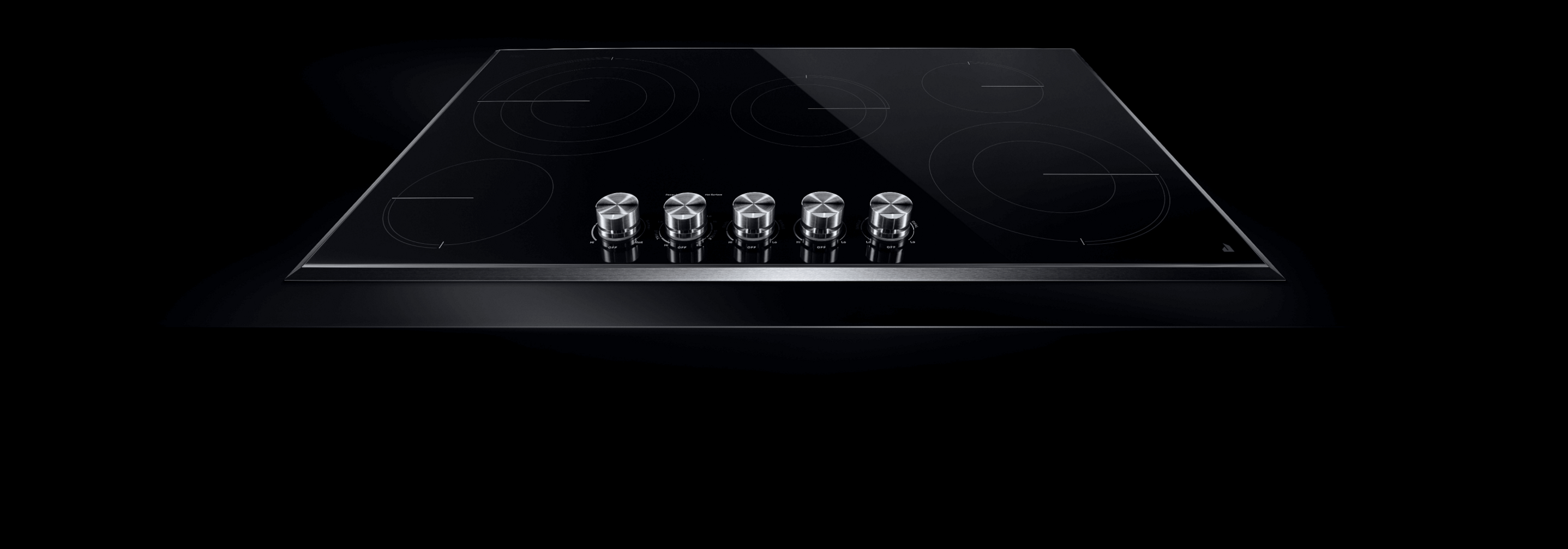 A JennAir® Lustre Stainless Electric Radiant Cooktop.