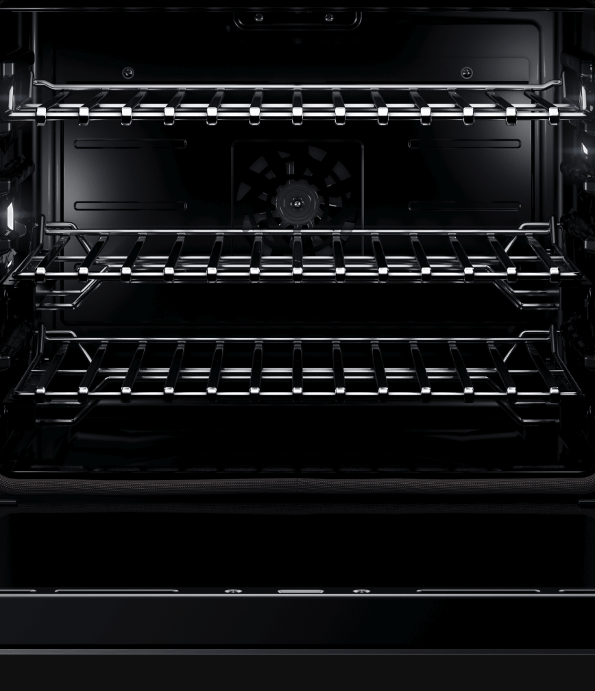 The interior of a JennAir® Wall Oven, showing the racks.