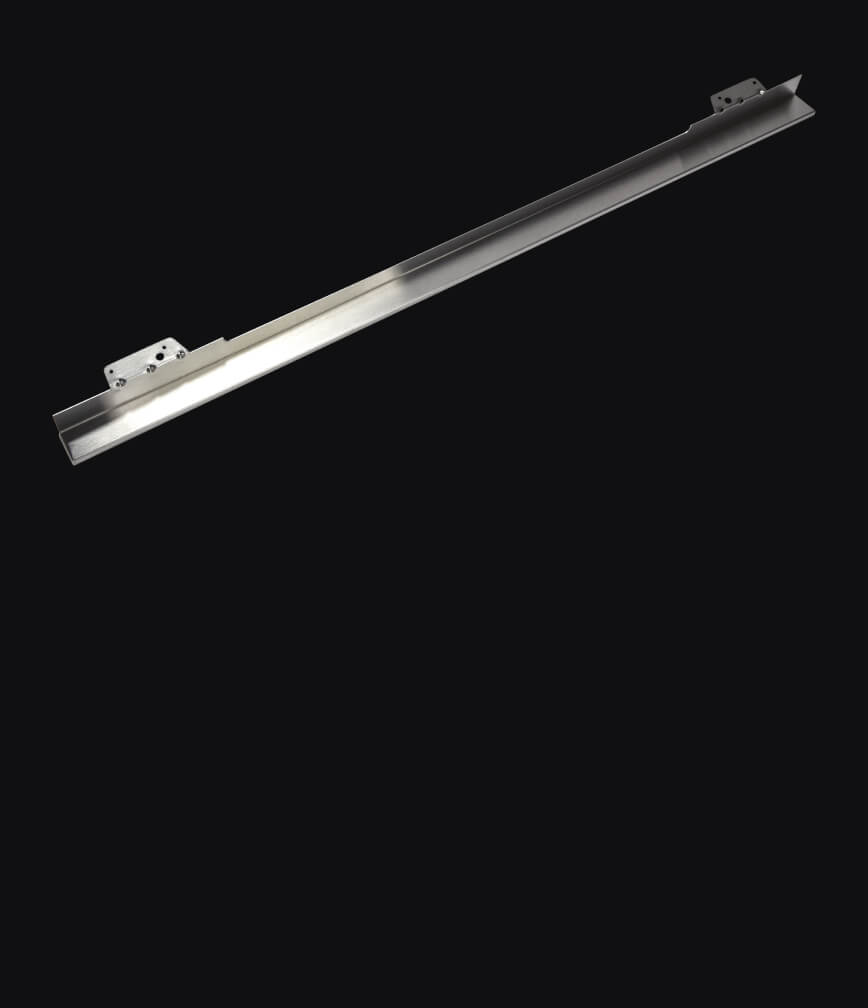 A heat deflector isolated on a black background.
