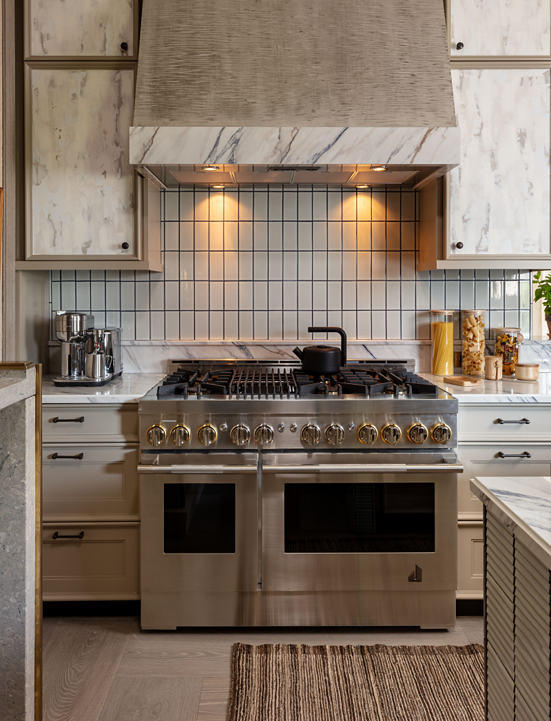 An image of the kitchen featuring a JennAir® Range.