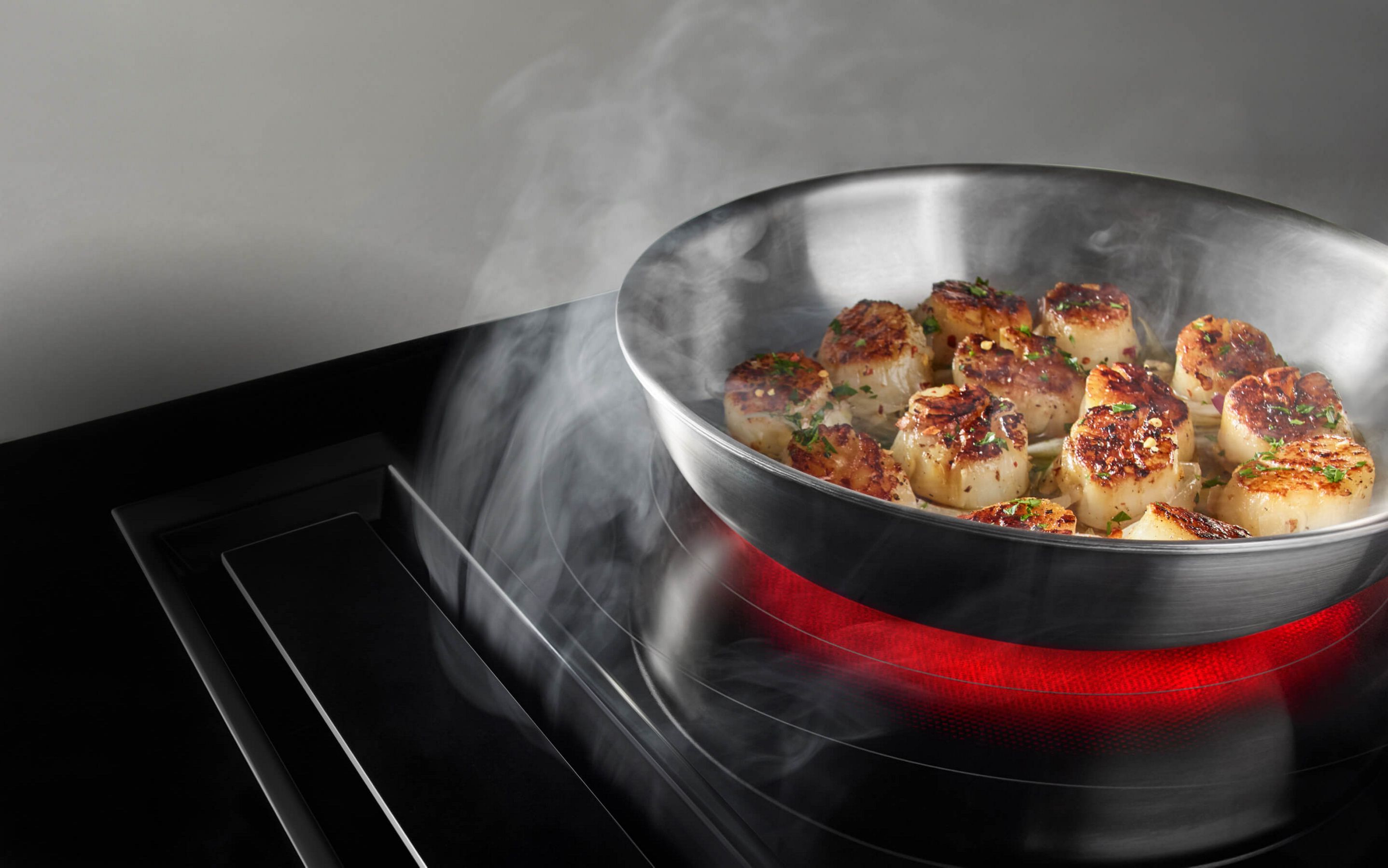 induction hob with wok burner from professional mfgr AT Cooker