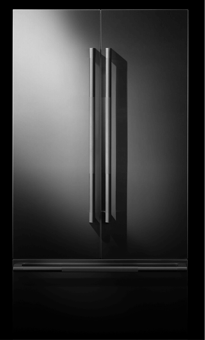 The front of a JennAir® built-in refrigerator.