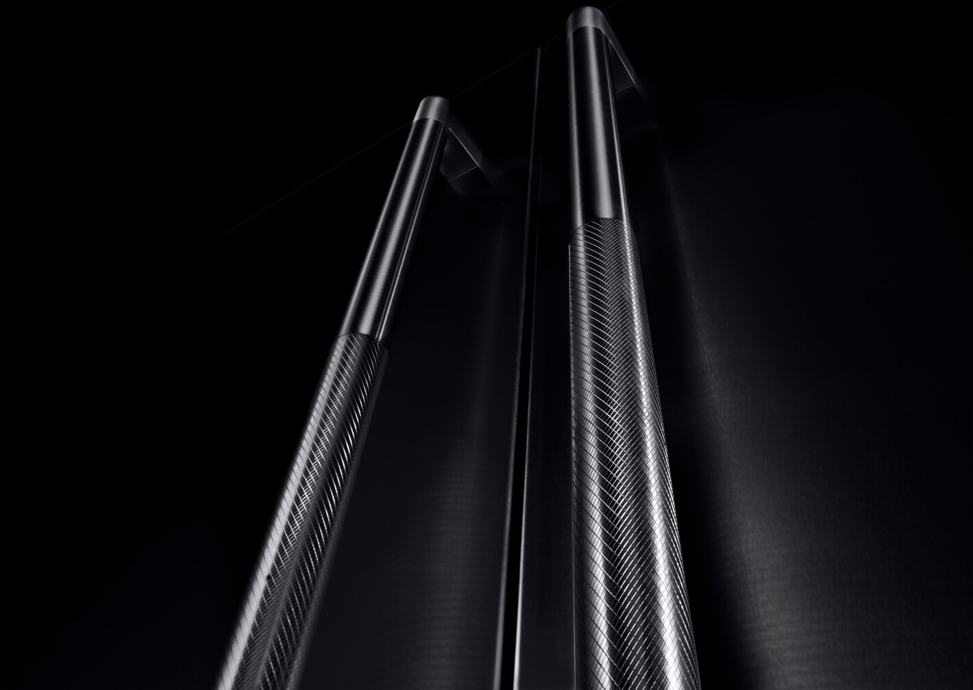 A close up of the handles on a RISE™ Design column pair.