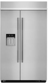 A JennAir® 48-inch exterior dispense side-by-side refrigerator. 