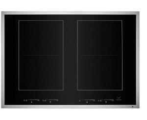 A JennAir® 30-inch induction flex with tap touch cooktop pair.