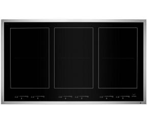 A JennAir® 36-inch induction flex with tap touch cooktop pair. 