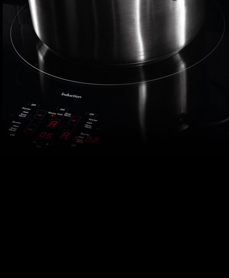 A pan on a JennAir® induction element.