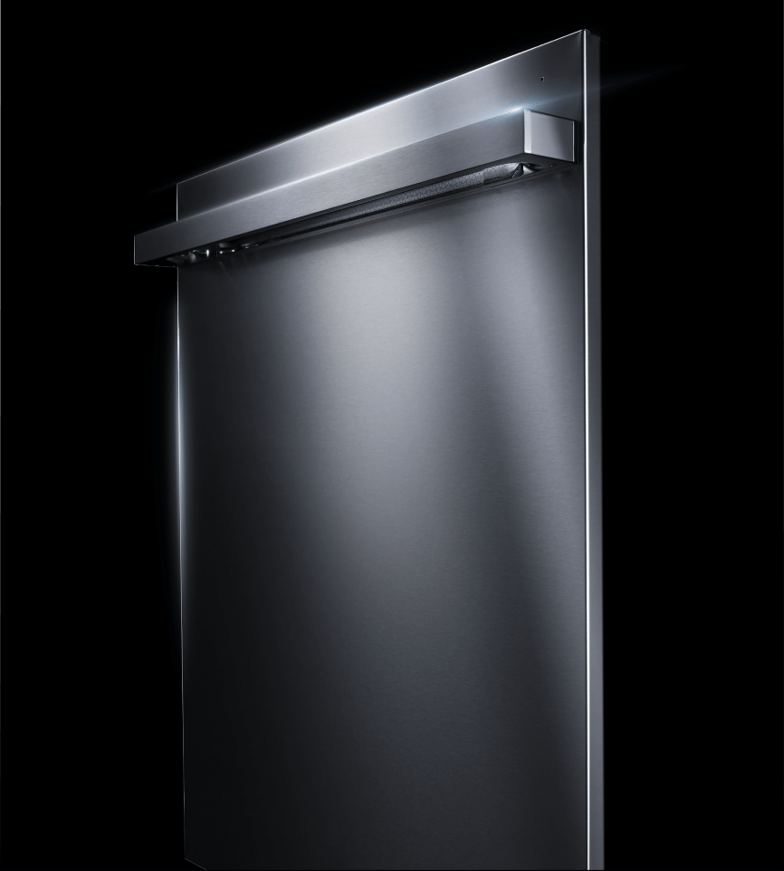 A right profile of a JennAir® NOIR™ Design dishwasher.