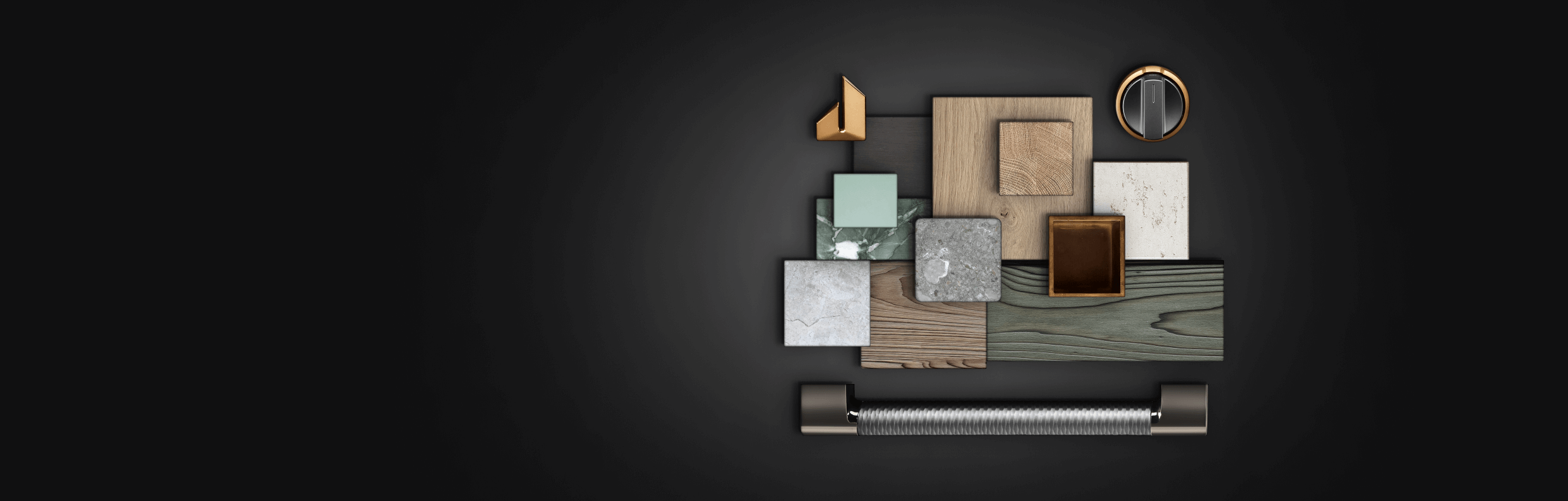 A palette of materials.