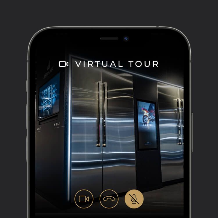 A representation of a virtual showroom tour.