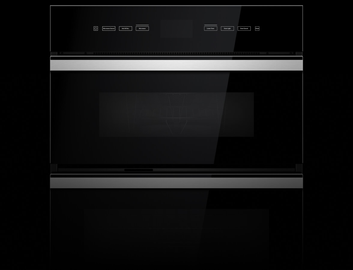 A JennAir® Combination Wall Oven in the NOIR™ Design Expression.