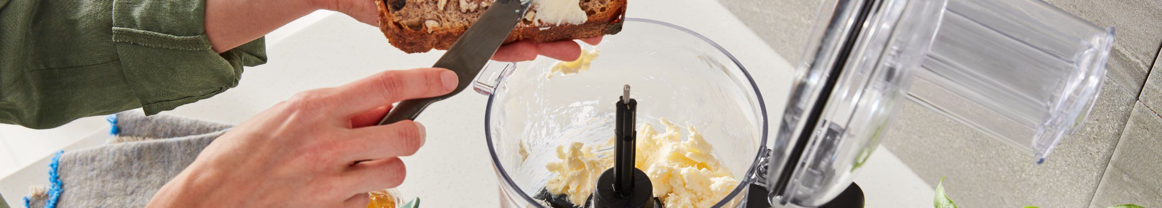 Fresh butter in food processor