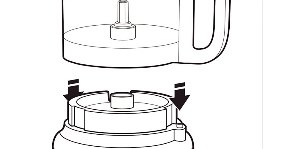 Instructions for attaching food processor bowl