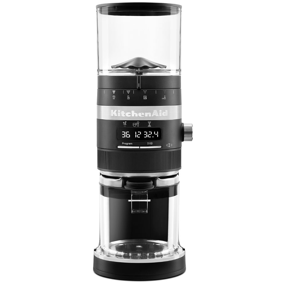 Black KitchenAid coffee grinder