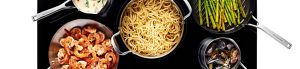 Pasta and Seafood cooking in Kitchenaid cookware