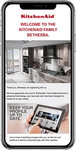 Phone showing an email of how to get started with new appliance
