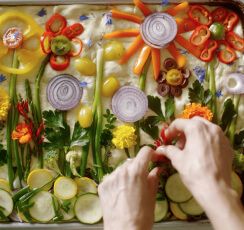 The exterior of a rustic barn.