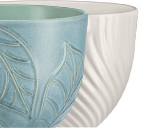 The Spring Leaves and Meringue Ceramic Stand Mixer Bowls.