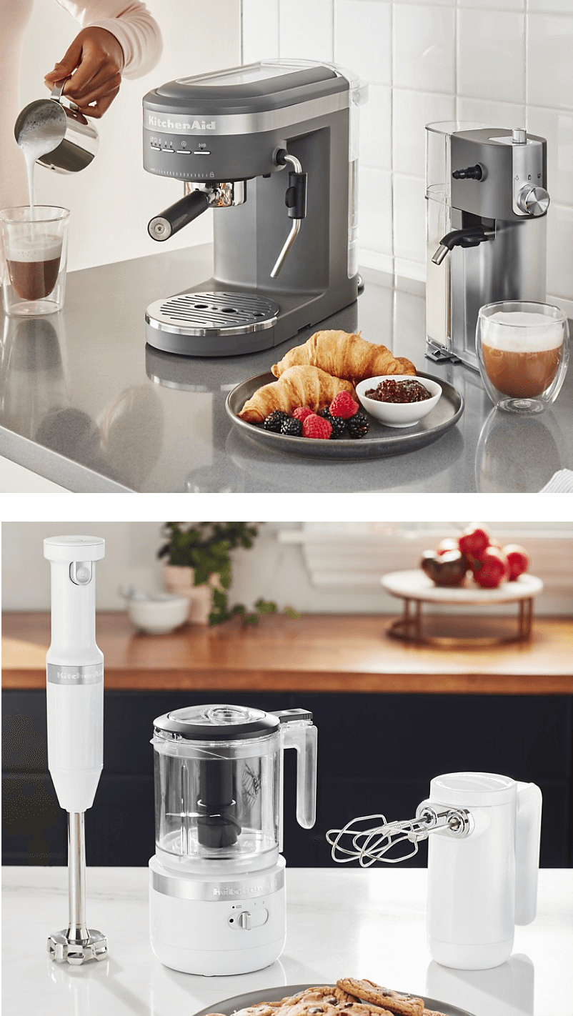 A collection of KitchenAid® countertop appliances.