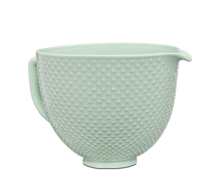 A KitchenAid® 5 Quart Dew Drop Ceramic Bowl.