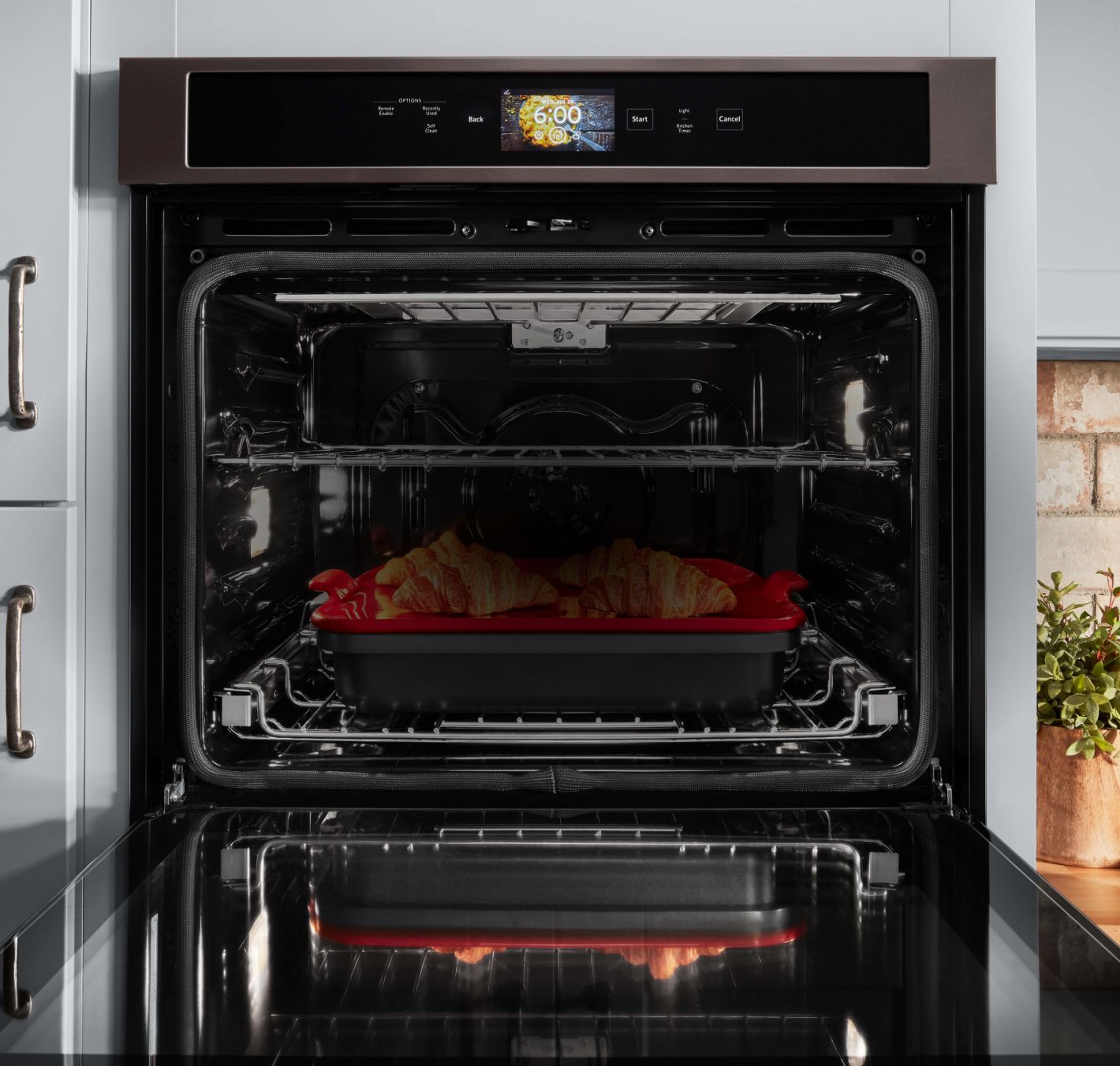 A KitchenAid® Smart Oven+ with the door open