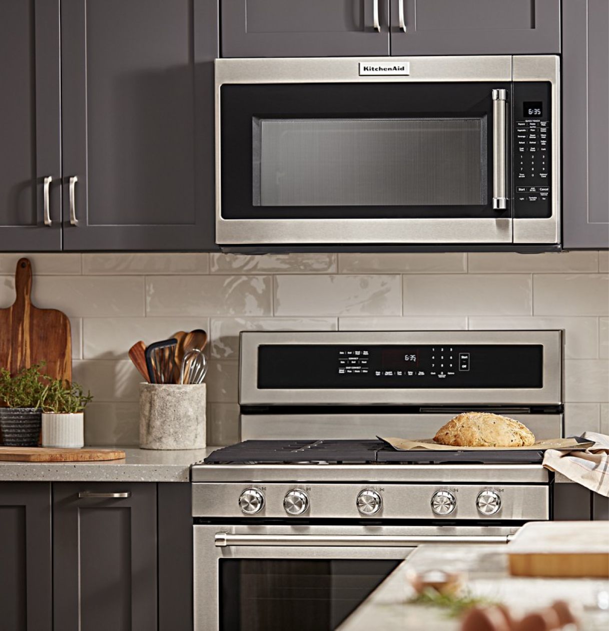 A kitchen filled with KitchenAid® appliances.