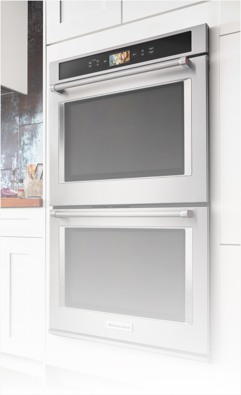 KitchenAid® wall oven in a white kitchen