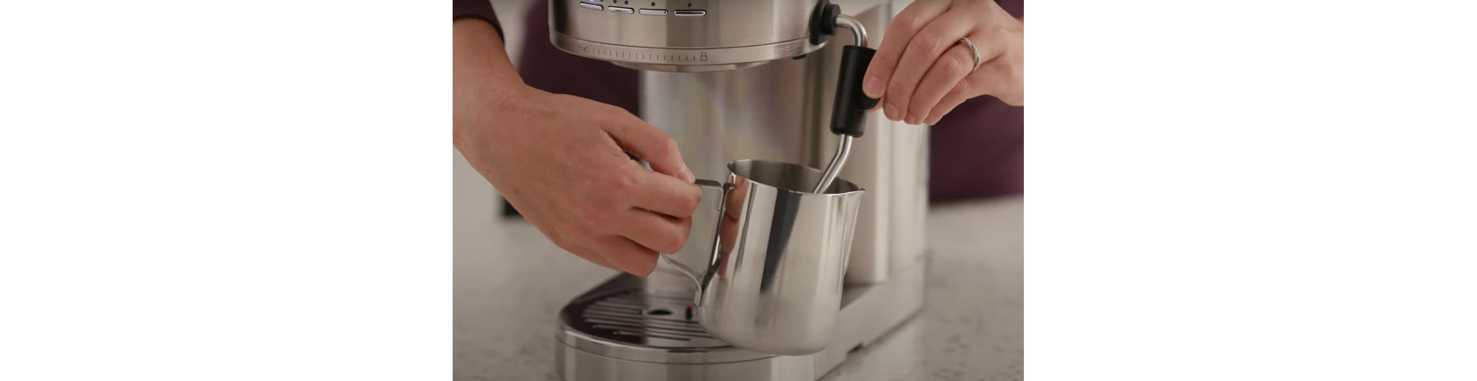 SemiAutomatic Espresso Machine and Automatic Milk Frother Attachment