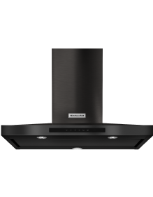 Stainless steel KitchenAid® range hood.