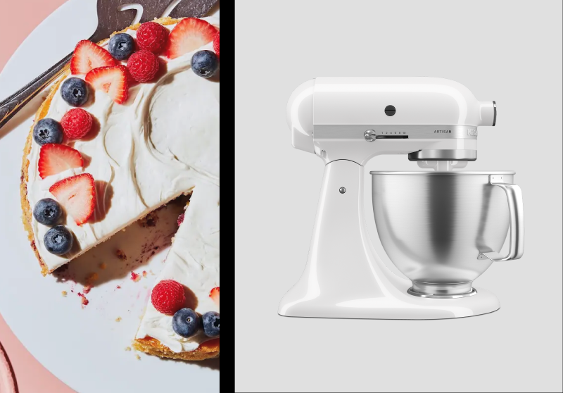 A KitchenAid® stand mixer.