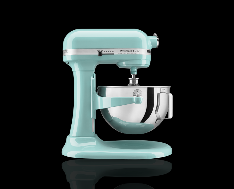 A stand mixer from KitchenAid brand.