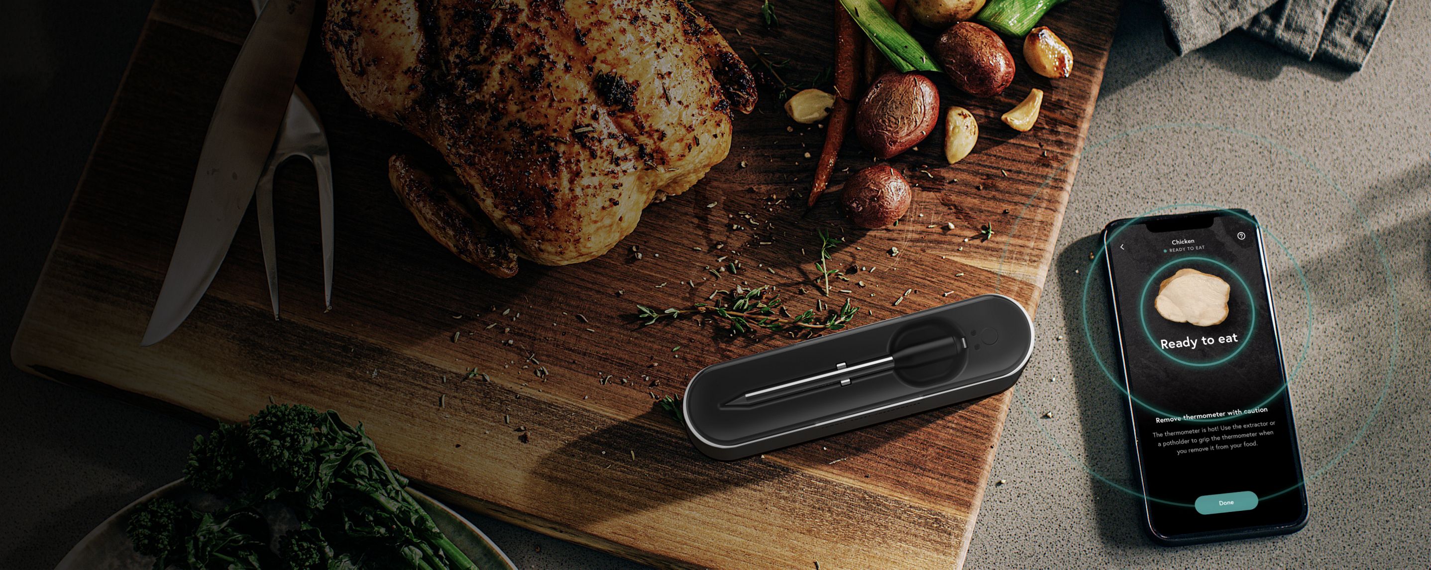 Yummly® Smart Meat Thermometer.