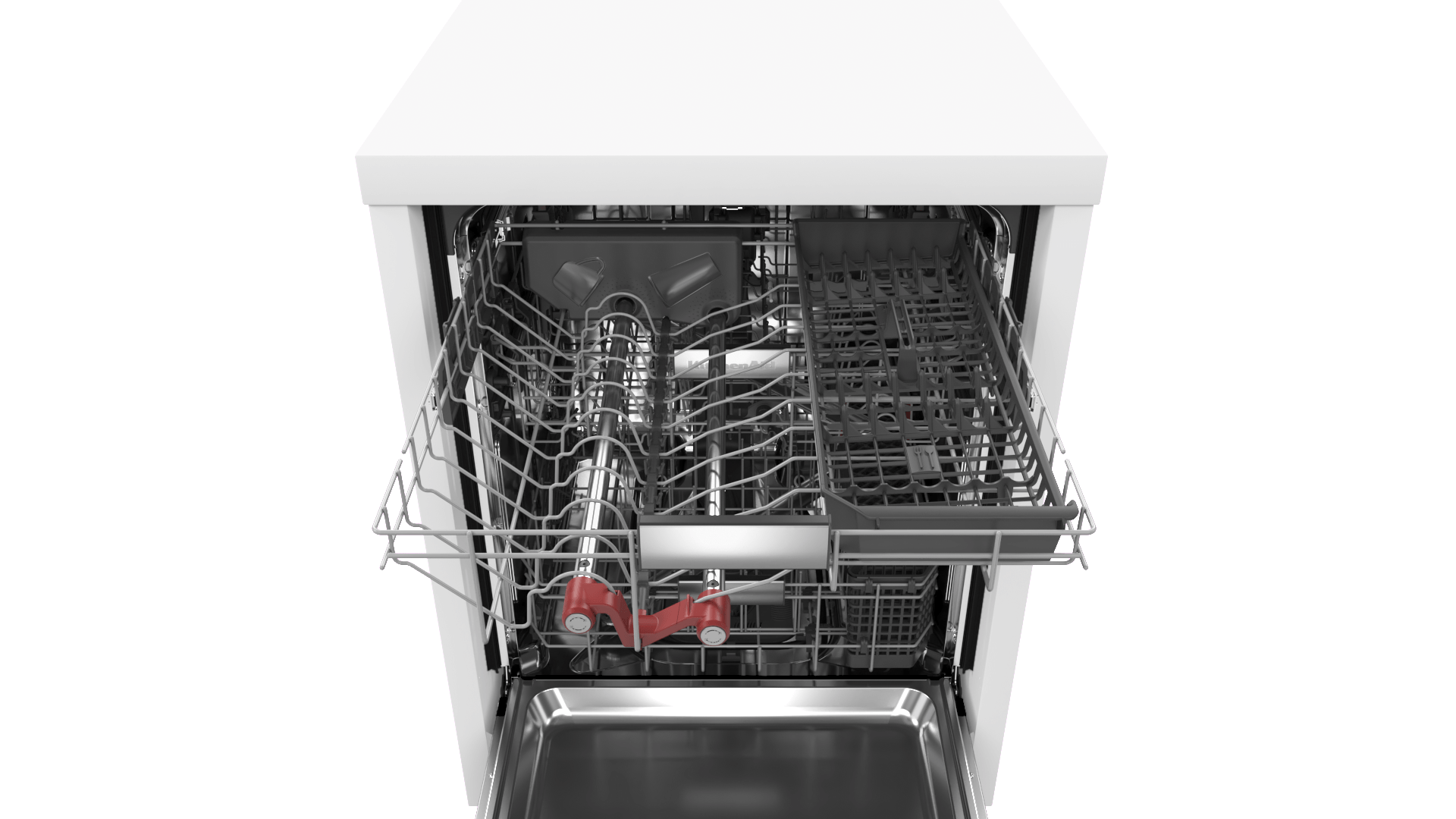 KitchenAid 44 dBA Built-In Bar Handle Dishwasher with FreeFlex 3rd
