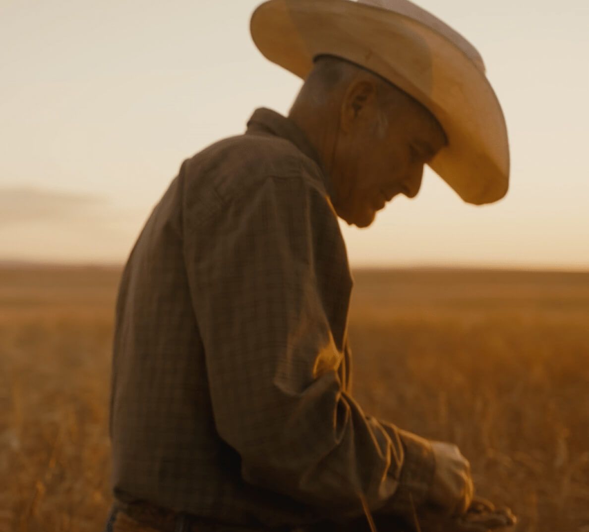 In the fields with Bob Quinn.
