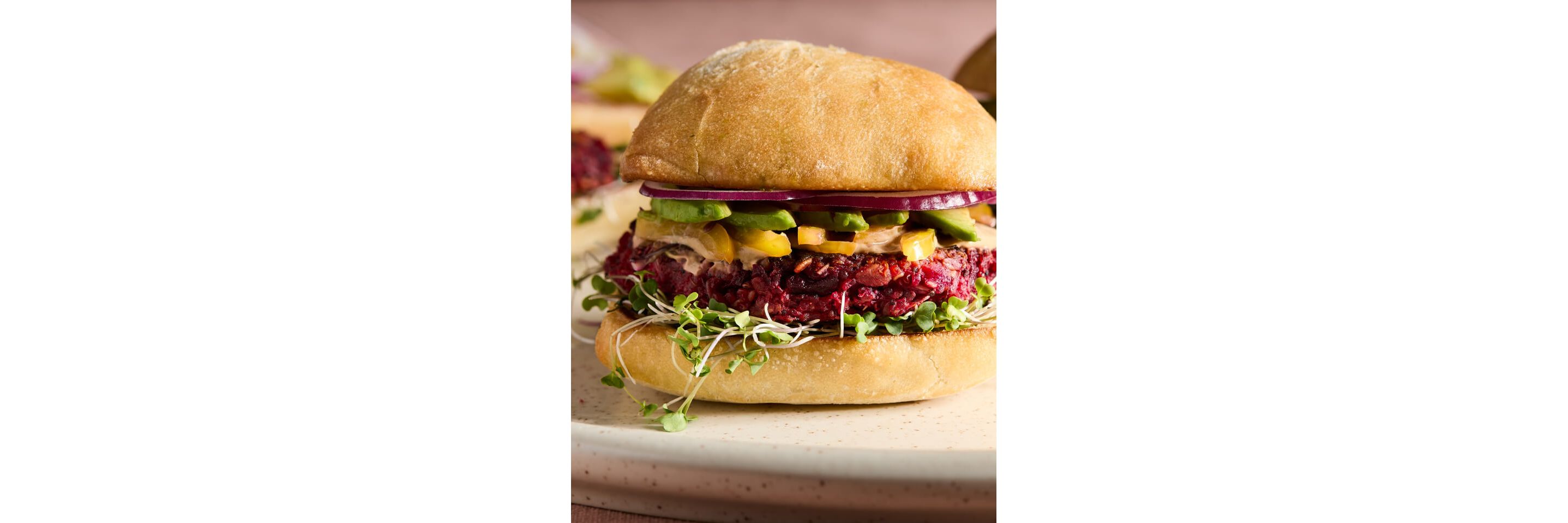 A beetroot burger.
