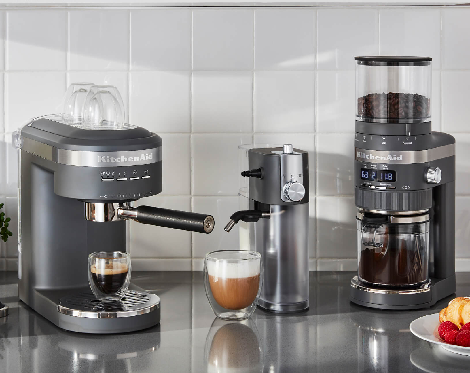 A collection of KitchenAid® coffee products.